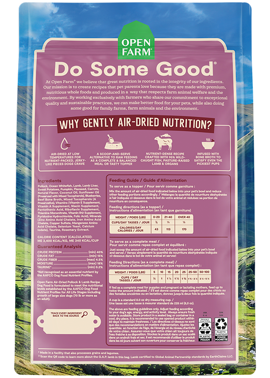 Air Dried Pollock & Lamb Recipe for Dogs Best Buy