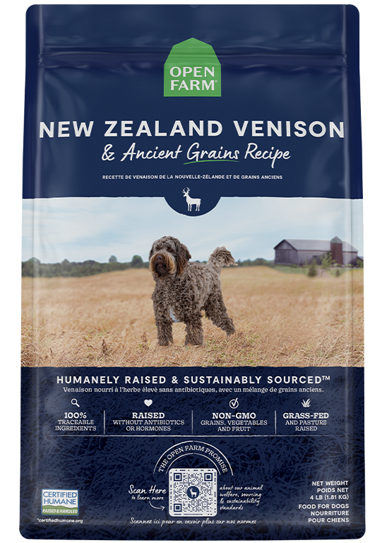 New Zealand Venison & Ancient Grains Dry Dog Food High Quality