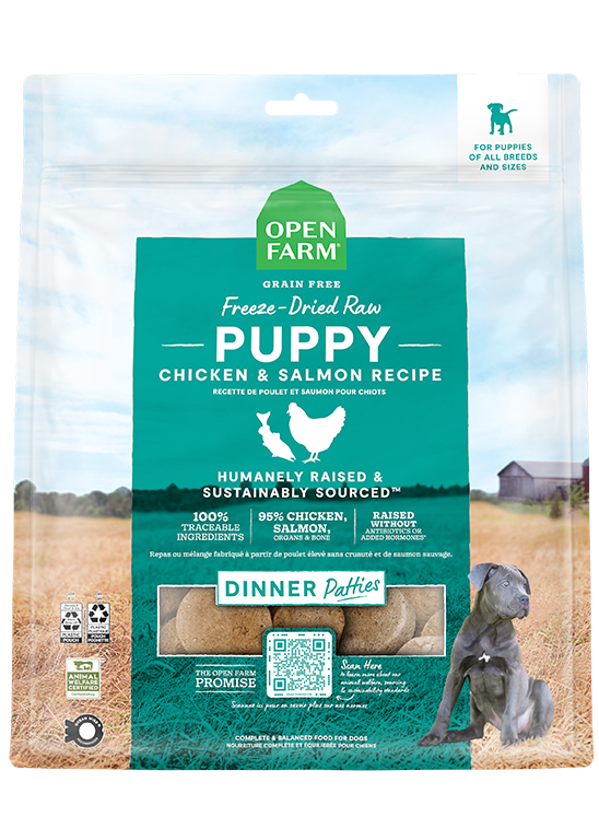 Puppy Chicken & Salmon Freeze Dried Raw Patties Recipe On Sale