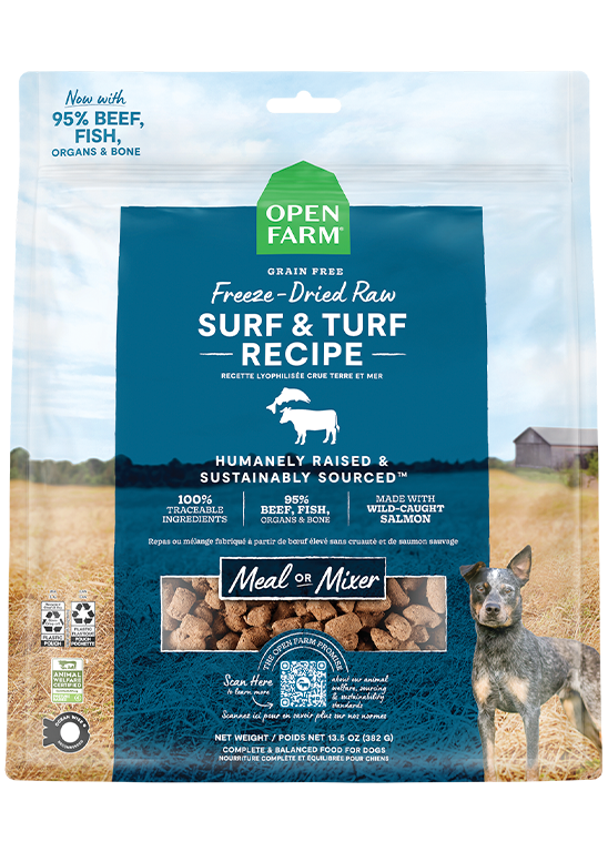 Surf & Turf Freeze Dried Raw Dog Food Free shipping