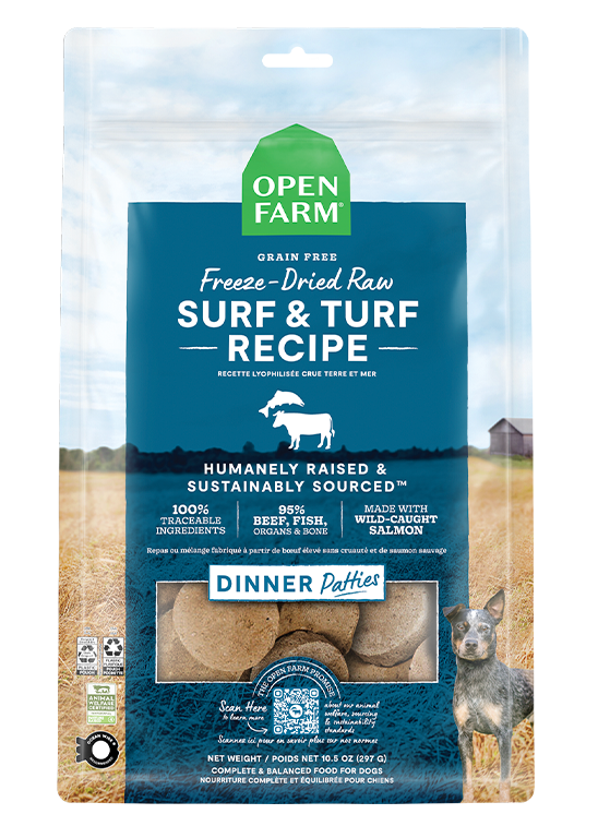 Surf & Turf Freeze Dried Raw Patties for Dogs New Arrival