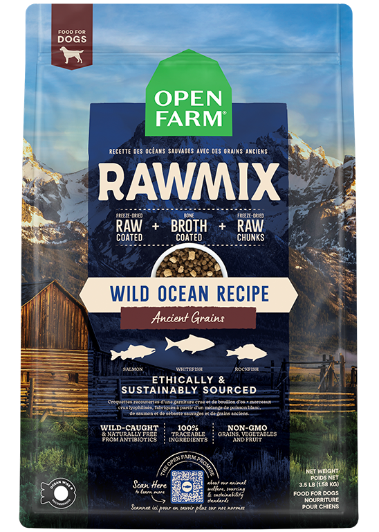 Wild Ocean Ancient Grains RawMix for Dogs Free shipping